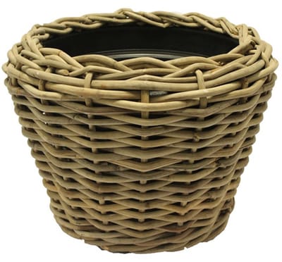 Van der Leeden Rotan Plantenbak XXL - (D)83 x (H)61 cm - Grey