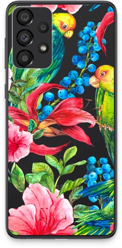 Case Company® - Hoesje geschikt voor Samsung Galaxy A33 5G hoesje - Papegaaien - Soft Cover Telefoonhoesje - Bescherming aan alle Kanten en Schermrand