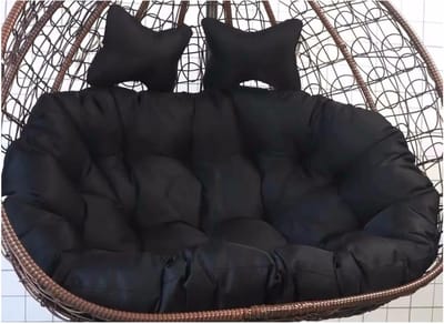 Schommelstoel Kussen - Hangstoel Kussen - Buiten Ontspannen - Extra Dikke Vulling - 150 x 110 cm - Zwart