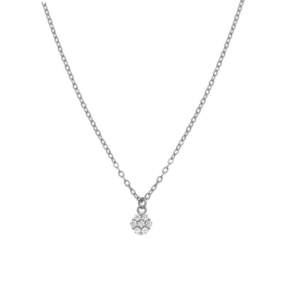 Ketting van 925 sterling zilver en gerhodineerde briljant zirkonia - Oris