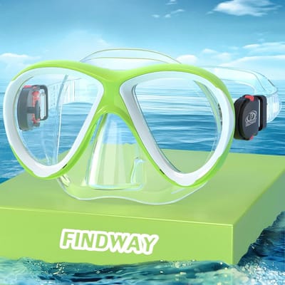 Snorkelmasker voor Kinderen - Zwembril Met Neusafdekking voor Jongens en Meisjes 4-14 Jaar