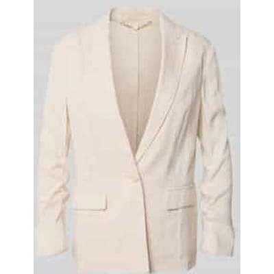 Blazer van linnenmix met reverskraag