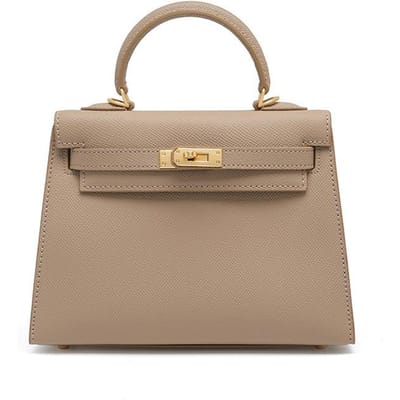Lente en Zomer Mode Leer Hoogwaardig Leer Carrie Tas Crossbody Dragen Kleine Tas Vrouw beige