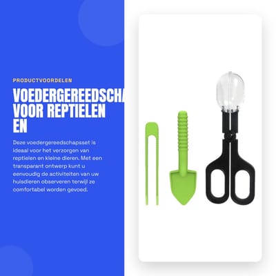 Dailygoods- Voedergereedschapsset Transparant - Insectenvanger - Hagedis/Gecko - Voor Hamsters - Lichtgewicht - Hoogwaardig ABS-Materiaal - Reptielenvoer