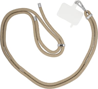 xoxo Wildhearts Telefoonkoord Universeel - Koord voor telefoon - Easy Cord - Telefoonbandjes - Ketting voor telefoon - Koord voor telefoon universeel - Koord voor telefoon Samsung - Telefoonkoord iPhone - Phone Cord - Bruin & Zilver