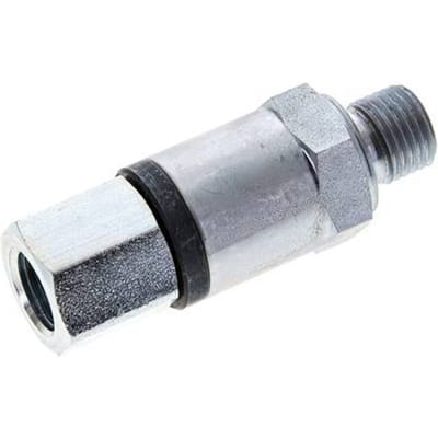 G 1/4'' F/M Verzinkt Stalen Draaidoorvoer 500 Bar - Hydrauliek - Hoge druk - FL2S-FM-EZFP-014G-R