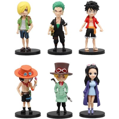 6 stuks/set Anime One Piece Actiefiguur PVC Luffy Nieuw Actie Verzamelfiguur Model Decoraties Pop Kinderen Speelgoed Voor Kerstcadeau black