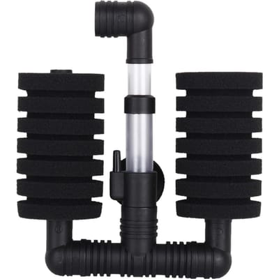 Aquarium Aquarium Pompe à Air Biochimique Double Éponge Filtre à Eau Ventouse XY-2831