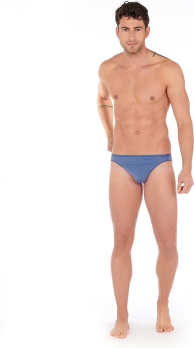HOM Plumes micro briefs (1-pack) - heren micro slip microfiber - midden blauw