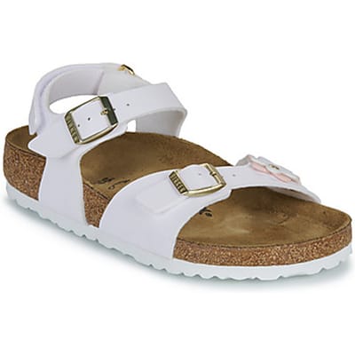 BIRKENSTOCK  Platte sandalen Rio AS Kids Flowers BF White