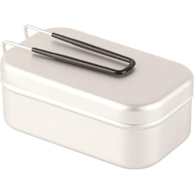 Aluminium Lunchbox Opvouwbaar Handvat Draagbaar Roestvrij Staal Lichtgewicht Koken Bento Box voor gray