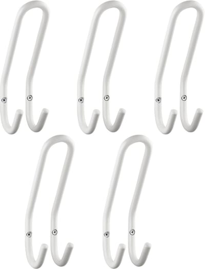 SOTECH 5 jashaken FARA 192 x 51 mm stalen witte jashaak wandkapstok jashaak hanger