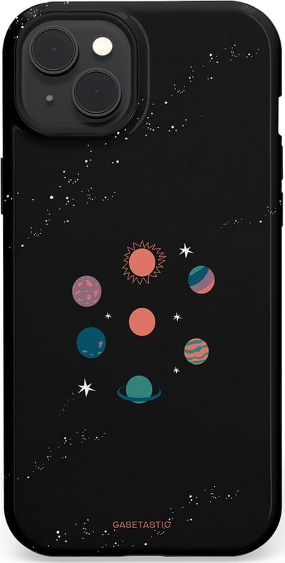 Casetastic Hoesje Geschikt voor Apple iPhone 15 Plus Magsafe - Stijlvolle Beschermende Duo-layer Case - Universum familie
