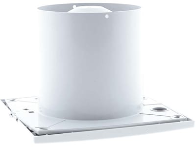 Badkamerventilator wit Ø100mm met insectengaas en timer