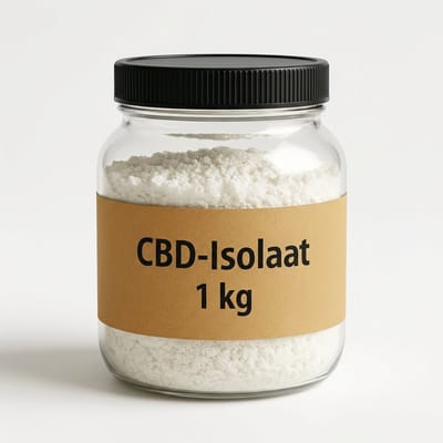 WietOliePuur CBD Isolaat 1 kg - 99% Zuiver Cannabidiol Kristallen Poeder - Bulk Groothandel Grondstof - THC-vrij & Geurloos - Natuurlijk & Vegan