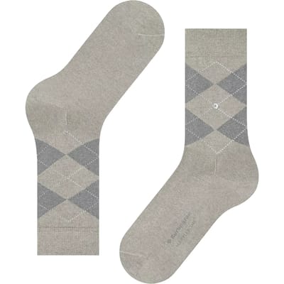 Burlington Marylebone Lurex gedessineerd wol sokken dames grijs - maat 36-41