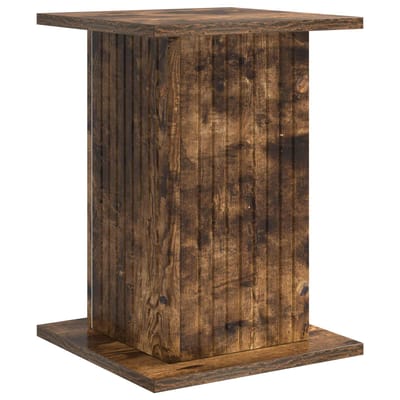 vidaXL - Plantenstand - Gerookt - eiken - 30,5 - x - 30 - x - 43 - cm - Bewerkt - hout