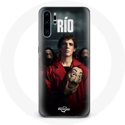 Coque pour Huawei P30 - La Casa De Papel - Rio Masque - Souple - Noir - Protection