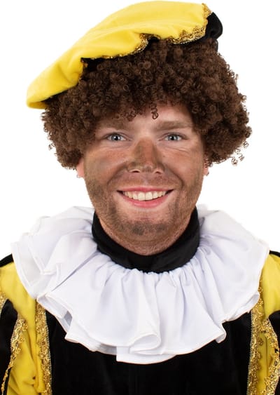 3x Luxe Pieten kraag voor volwassenen - Piet verkleed kragen wit van polyester 3 stuks