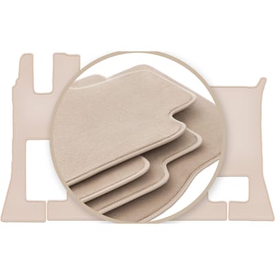 PREMIUM beige vloermatten voor: Mercedes Actros MP5 truck 2019-