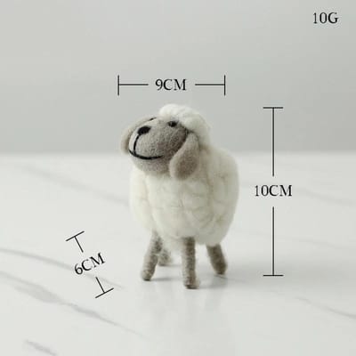 Schattig Dier Decoratie Woonkamer Decoratie Mini Schaap Beeldjes Miniatuur Ambachten Kawaii Bureau Decor Accessoires Huis Decoratie gray