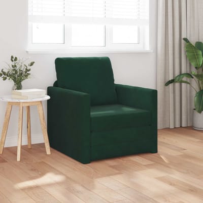 vidaXL - Slaapbank - Donkergroen - 74 - x - 77 - x - 81 - cm - Fluweel