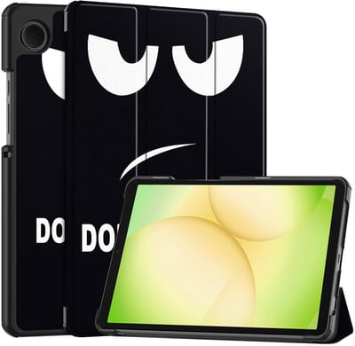 Hoes - Geschikt voor Samsung Galaxy Tab A11 Plus - Dun & Stevig - Trifold Bookcase - Hard Cover - Hardcover Book Case - Tablet Hoesje - Don't Touch Me