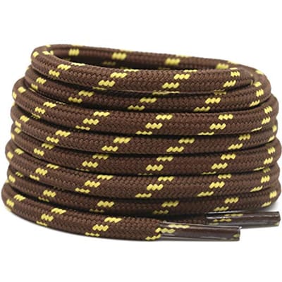 2 Paar Werkschoenen Schoenveters Diameter 4,5 mm Heavy Duty Wandelschoenveters voor Mannen Vrouwen Rond Duitse Trainingsschoenveter 120cm black