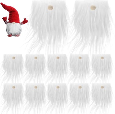 12-delige set met kunstmatige kabouters en houten ballen voor creatieve knutselprojecten, ideaal voor Halloween en Kerstmis