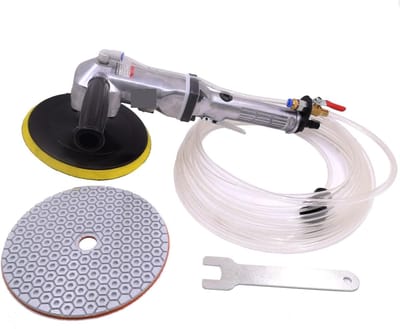 Elektrische Polijstmachine - Schuurmachine - Oppervlakken Bewerken - Geïntegreerde Watertoevoer - 7 inch - Zwart
