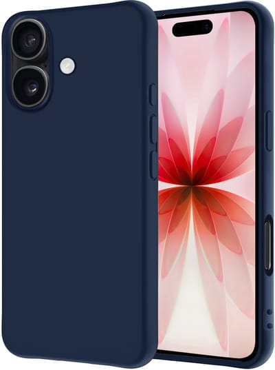 Hoesje - Geschikt voor Apple iPhone 17 - Sterk & Shockproof - Hoes Cover - Siliconen Case - Donkerblauw