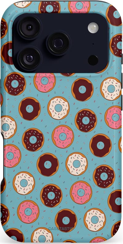 Casetastic hoesje geschikt voor Apple iPhone 17 Pro - MagSafe - Dubbellaagse bescherming - Donut Dromen - Fashion Case - Lichtblauw Bruin Bordeaux Saliegroen