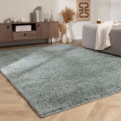 NATURL. Hoogpolig vloerkleed - Wish Blauw/Groen - 140x200 cm