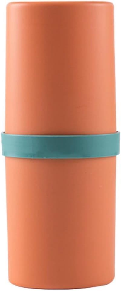 Tandenborstel Opbergtas - Reis Etui - Hygiënisch Reizen - Lekvrij Ontwerp - 8.4x20cm - Oranje