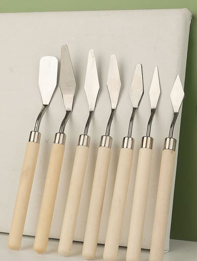 7 Stuks RVS Boetseerspatels - Spatel Paletmes voor Boetseren, Knutselen, Klei, Olieverf, Verf – Kunst – Sculpting – Modelleren – Precisie – Duurzaam – Professioneel en Hobbygebruik – Compleet Set