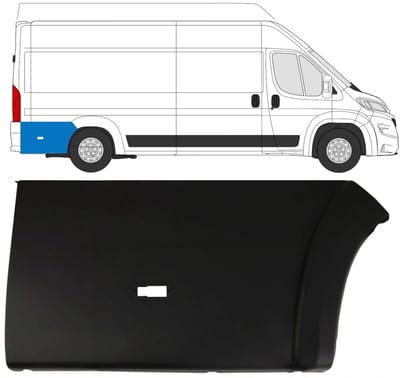 Achterste zijlijst sierlijst voor Fiat Ducato 2018- / Rechts