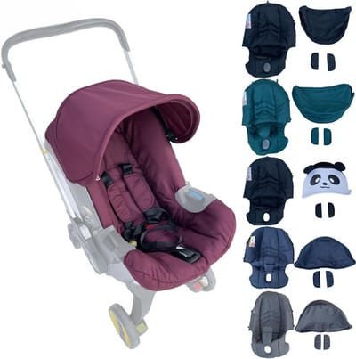 Kinderwagen Accessoireset - Stoelhoes Zonneklep - Kinderwagen Opfrissen - Compleet Vervangende Set - 55 x 35 x 15 cm - Grijs