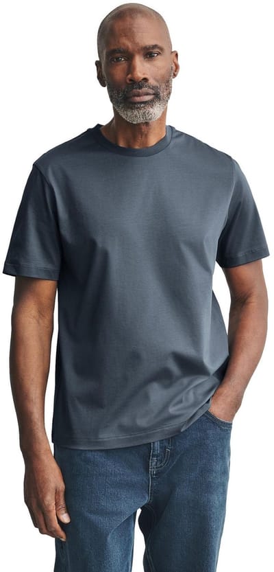 Next - Heren - Signature SUPIMA®-katoenen T-shirt met ronde hals en standaard pasvorm - Grijs