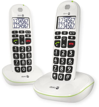 Doro PhoneEasy 110 - Duo DECT telefoon - Wit