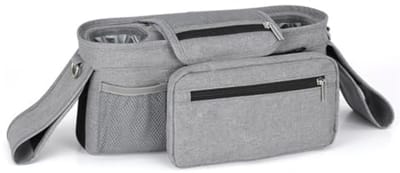 Universele Kinderwagen Organizer - Opbergzak voor Kinderwagens (Grijs)