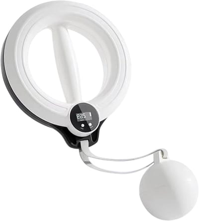 Armtrainer Borsttrainer - Fitnessapparaat Thuis - Bovenlichaam Trainen - 360 Graden Rotatie - 22.5 x 21.7 x 8.4 cm - Wit