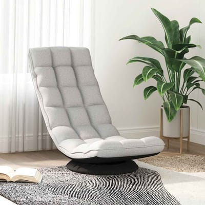 vidaXL - Vloerstoel - draaibaar - 70x51x79 - cm - stof - wolkengrijs