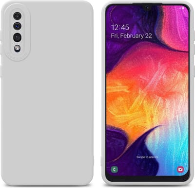 Cadorabo Hoesje geschikt voor Samsung Galaxy A50 4G / A50s / A30s in FLUID WIT - Beschermhoes gemaakt van flexibel TPU silicone Cover Fluid Case