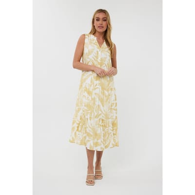 EsQualo Dress Long Faded Solar Print Größe: 36 | Blusenkleider Outlet | Damen