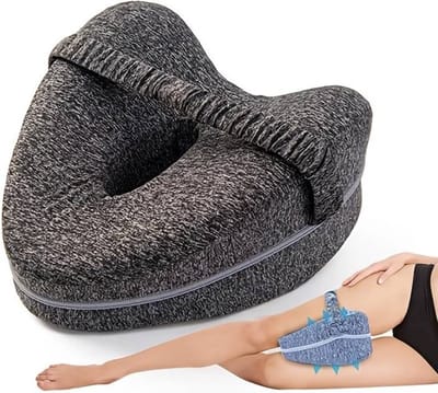 Nivard Beenkussen - Kniekussen - Zijslaapkussen Orthopedisch - Voor In Bed - Volwassenen - Grijs