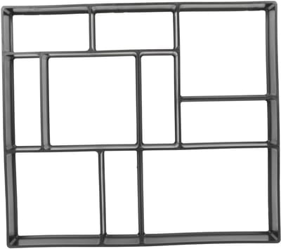 Betonmal Tuinpad - Stoeptegel Vorm - Tuin Decoratie - Herbruikbaar en Wasbaar - 45 x 40 x 4 cm - Zwart