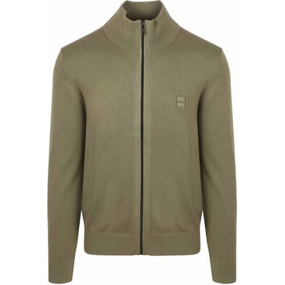 Sweaters BOSS Kanozip Vest Olijfgroen