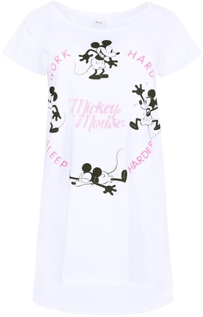 Wit dames nachthemd met korte mouwen van Mickey Mouse DISNEY S
