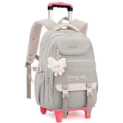 Schoolrugzak met Wielen voor Kinderen Rolrugzak voor Meisjes Student Rugzak 2/6 Wielen Trolley Schooltassen Kinder Boekentas