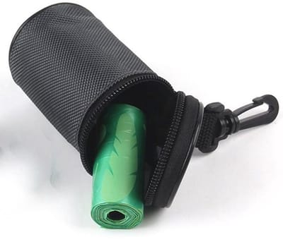 Poepzakhouder Waterdicht - Poepzakjeshouder Hond - Dispenser - Oxford Stof - 9,5 x 5 cm - Inclusief Karabijnhaak - Poepzakdispenser